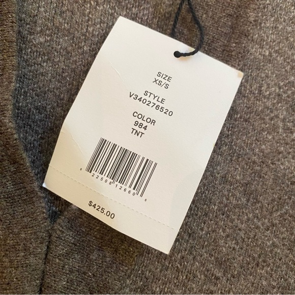 Vince Brown/Cream Striped Poncho NWT - Picture 5 of 6